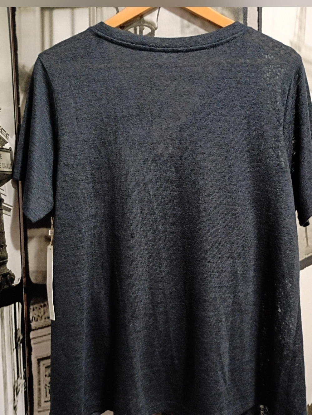 NWT caslon V-Neck Ladies Twist Front Top - Charcoal Size XL - Picture 3 of 9